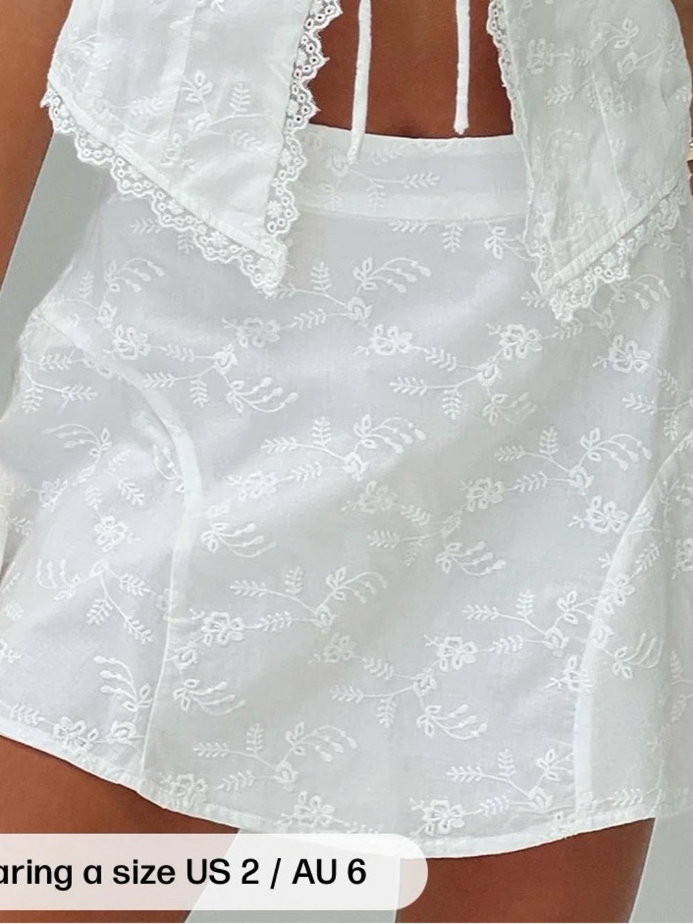 White Embroidered Women’s Skirt